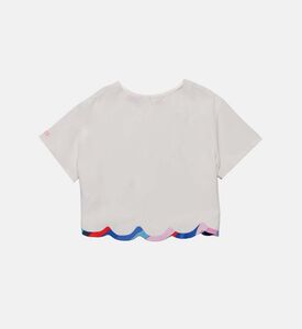 Cropped Scalloped Hem Top