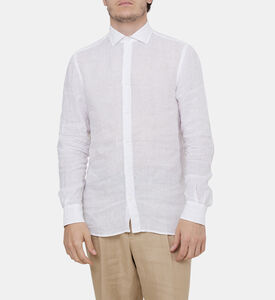 قميص كتان خالص مصبوغ