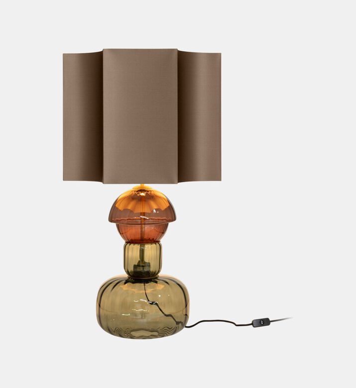 Versmissen Glass Round Base Table Lamp, Multicolor, Packshot View