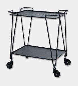 Home Deco and More Two-tier Serving Cart, Black, Packshot View