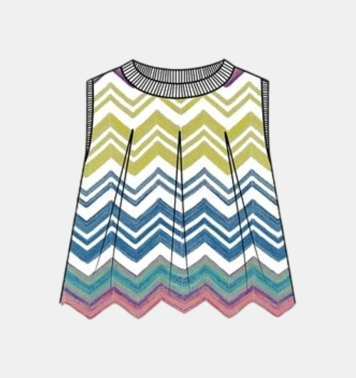 Junior Girl Zigzag Knitted Top