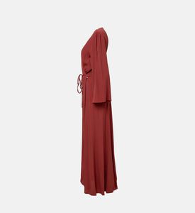 Marocain Crepe Crossover Maxi Dress