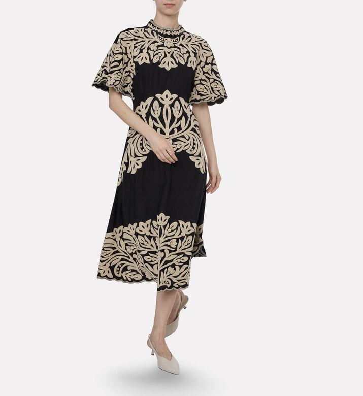 Sea NY Floral-print Sleeveless Dress, Model View