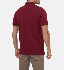 Hackett London Logo-embroidery Short-sleeve Polo Shirt, Burgundy, M, Model View