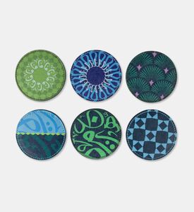 Silsal Bahja Leather Coasters S6, Packshot View