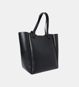 Chain-detailed Leather Tote Bag