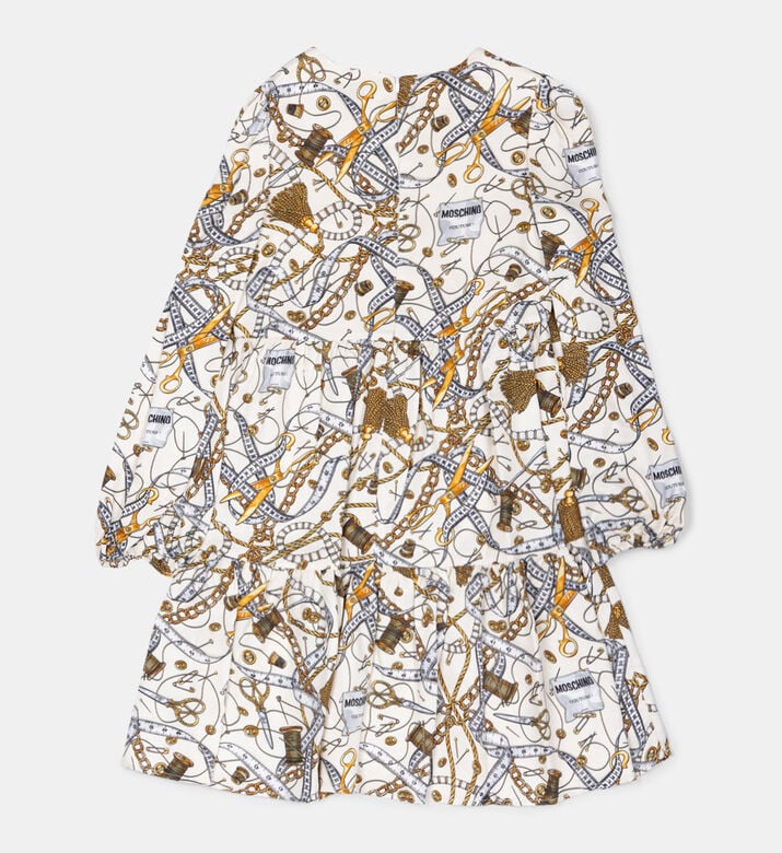 Satin All-over Sartorial-print Dress Satin All-over Sartorial-print Dress