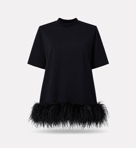 The Attico Feather Hem Short-sleeve Mini Dress, Packshot View