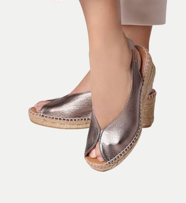 Toni Pons Laila-p Leather High-wedge Espadrille, Brown, Eu-38, Packshot View