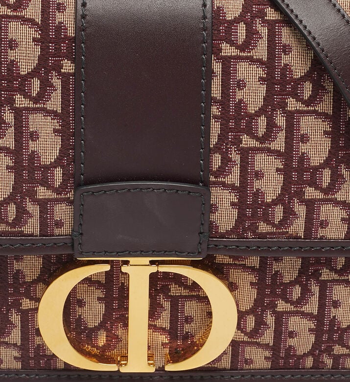 Dior Preowned Dior Burgundy Oblique 30 Montaigne Shoulder Bag, Packshot View