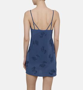 فستان بدون أكمام مزين بأحجار الراين