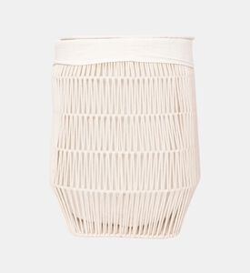Home Deco and More Cotton Rope Lining Laundry Basket, Beige, 40-cm, Packshot View