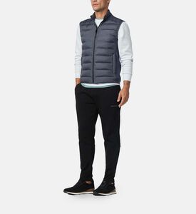 سترة منفوخة بدون أكمام وسحاب أمامي كامل