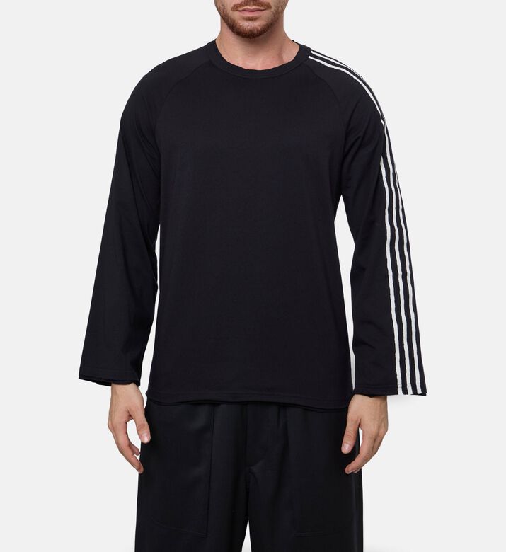 Y-3 Stripe-print Long-sleeve Top, Model View