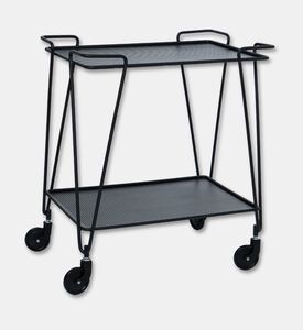 Home Deco and More Horizon Bar Trolly, Black, Packshot View