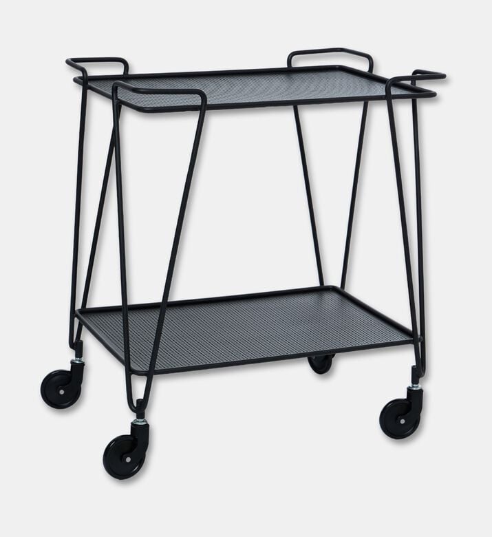Home Deco and More Horizon Bar Trolly, Black, Packshot View