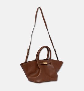 Demellier City-inspired Leather Bag, Light-brown, Packshot View