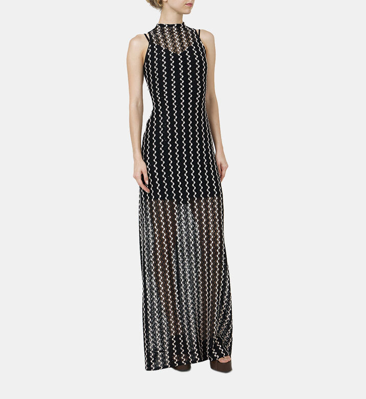 فستان ماكسي إيفي بلا أكمام بياقة عالية