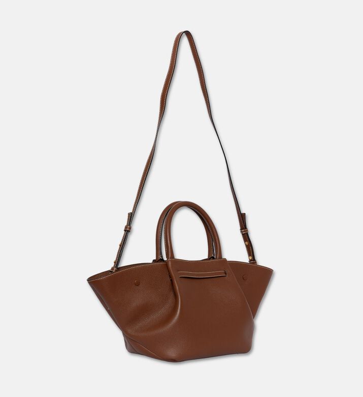 Demellier City-inspired Leather Bag, Light-brown, Packshot View