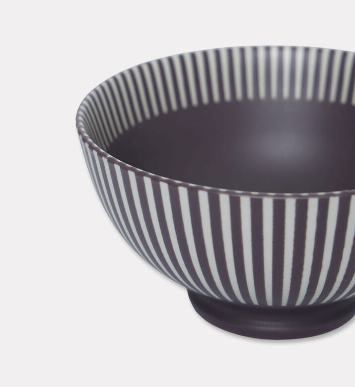 Home Deco and More Pastel Ribbed Porcelain 4-piece Bowl Set, Packshot View
