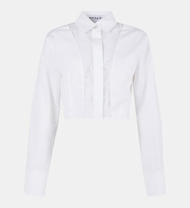 Cotton Lace-in Fitted Shirt