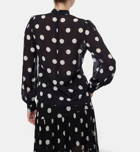 The Kooples Polka Dot-print Long-sleeve Blouse, Model View