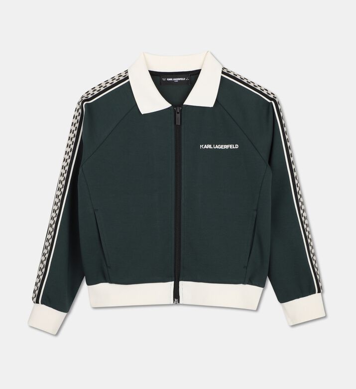Karl Lagerfeld Track Ribbed Cardigan, Packshot View
