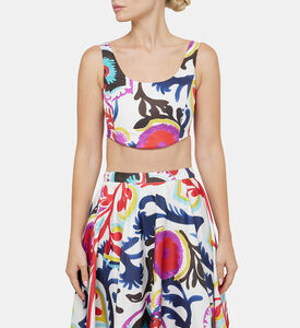 Mexico-print Bustier Top Mexico-print Bustier Top