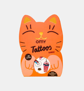 مجموعة ملصقات وشم مؤقتة كاواي