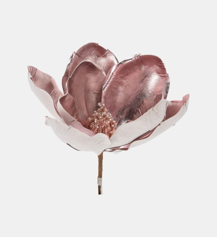 Home Deco and More Magnolia Metal Clip Ornament, Pink, Packshot View