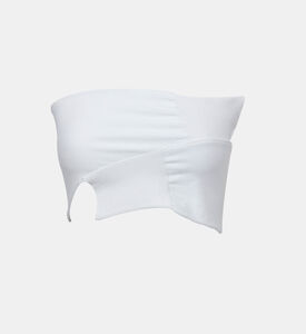 بلوزة قصيرة باندو بأكمام ملفوفة