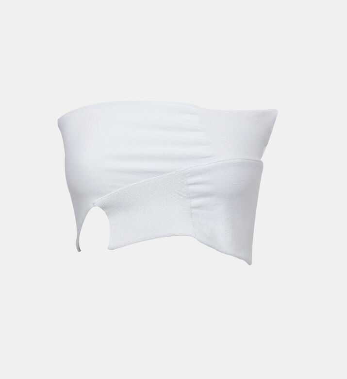 بلوزة قصيرة باندو بأكمام ملفوفة