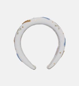 Tulle Hand-embroidered Hairband