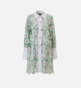 Embroidered Floral Long-sleeve Shirt
