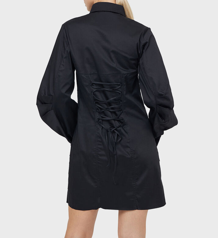 Satin Shirt Ankle-length Dress Satin Shirt Ankle-length Dress