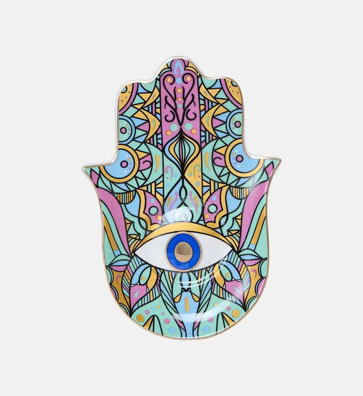 Home Deco and More Eye Cup Hamsa Tray 2-piece Set, Packshot View