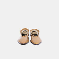 Carre Creased Leather Pumps