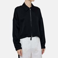 Georgette Back Lace Bomber Jacket