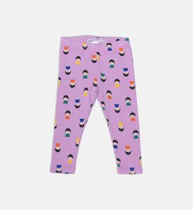 Bobo Choses All-over Inverted Doll Faces Elasticated Waistband Leggings, Packshot View Bobo Choses All-over Inverted Doll Faces Elasticated Waistband Leggings, Packshot View