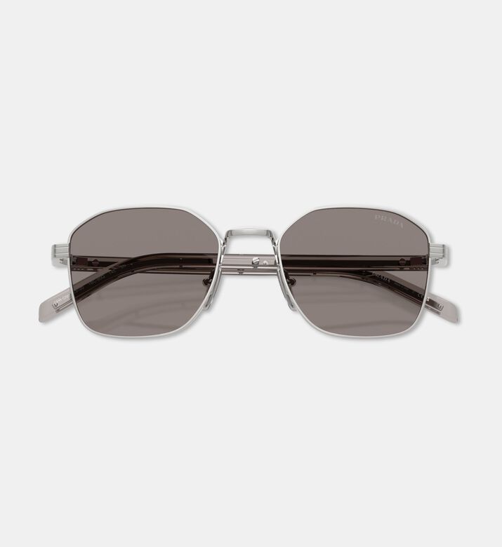 Prada Silver Metal Frame Square-shaped Sunglasses, Packshot View