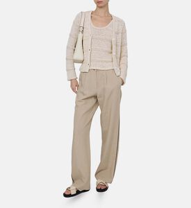 بلوزة سانيتي بدون أكمام ضيقة بنقشة