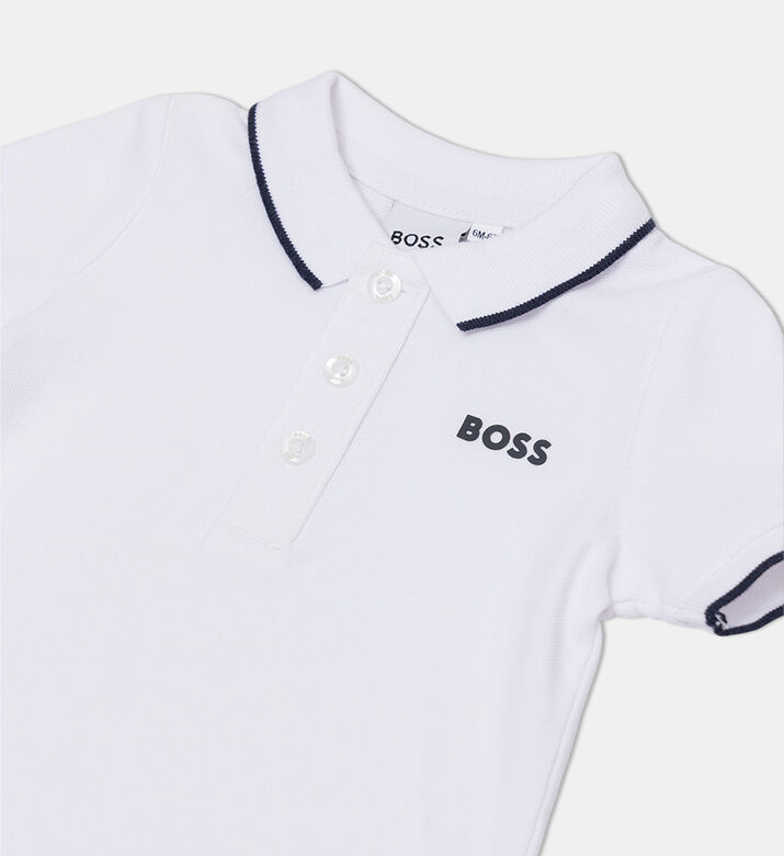Embroidered Logo Contrast Tipping Polo Shirt