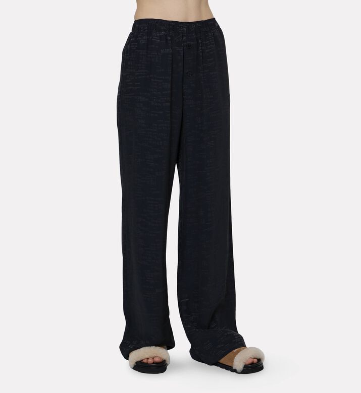 MM6 All-over Logo-print Wide-leg Pants, Model View