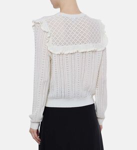 Ruffle Collar Knitted Cardigan Ruffle Collar Knitted Cardigan
