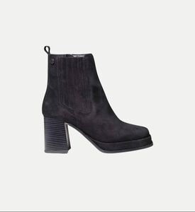 Ros-sy Suede Leather Mid-wedge Ankle Bootie