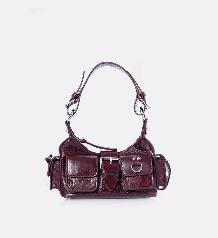 Patent Multipocket Shoulder Bag