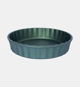 Risoli Crostata Aluminum Deep Tartare Dish, Green, 24-cm, Packshot View