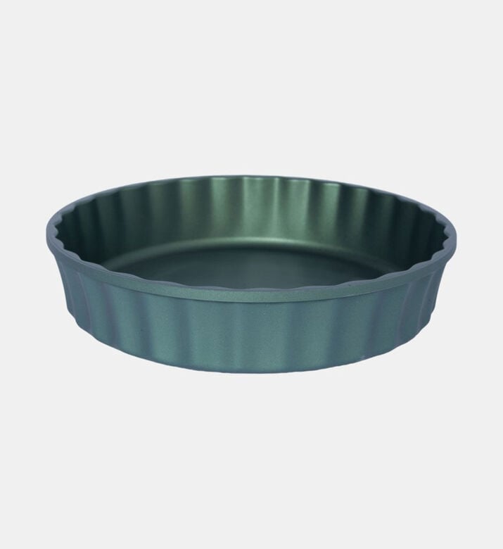 Risoli Crostata Aluminum Deep Tartare Dish, Green, 24-cm, Packshot View
