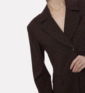 Ganni Polka-dot Button Closure Blazer, Model View