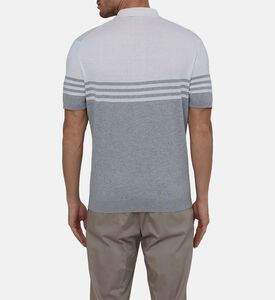 قميص بولو قطن بسحاب بألوان متباينة